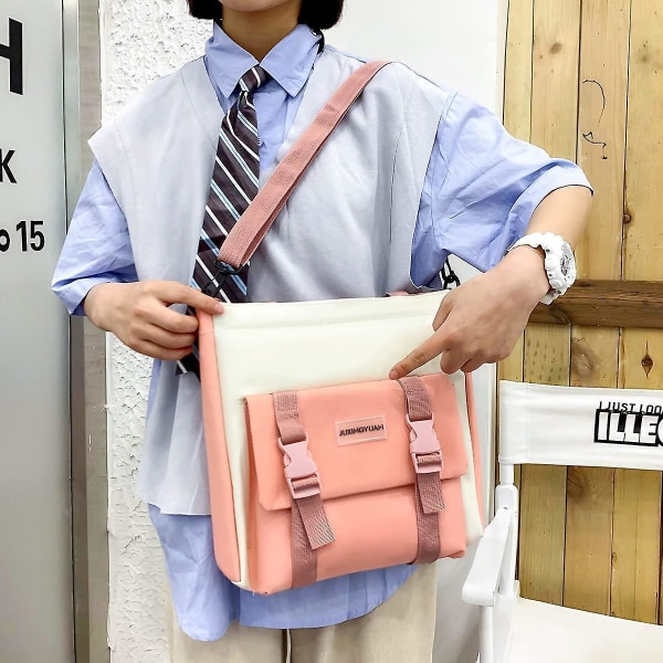5pcs Aesthetic Backpack Set For Teens Girls School Backpack Kawaii Cute Bear College Travel Casual Bag Birthday Gift Pink