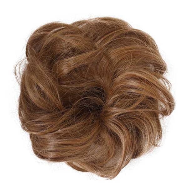 Easy To Wear Stylish Hair Scrunchies Naturally Messy Curly Bun Hair Extension 35