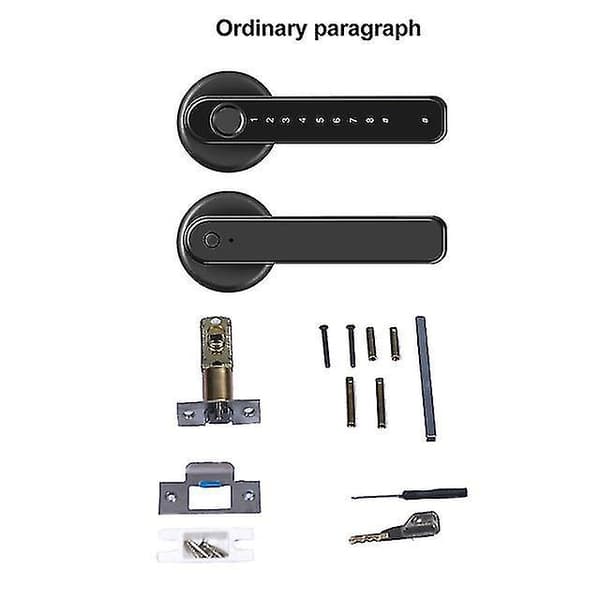With Usb Port Fingerprint Door Lock Digital Lever Password Biometric H Silver   app