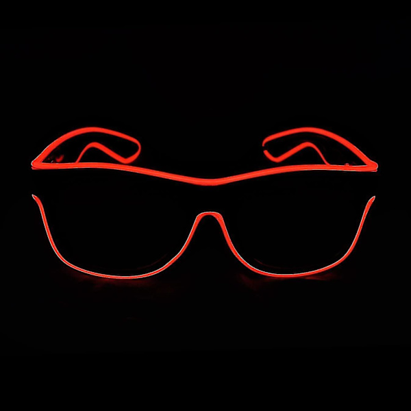 Neon Rave Glow Led Glasses Red