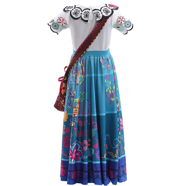 2022 Encanto Magic Full House Kids Princess Dress Mirabel Cosplay Magic Print Dress 15(140-155CM)