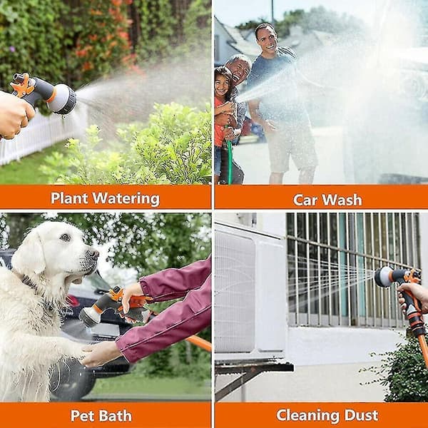 Garden Hose Nozzle,8 Adjustable Watering Patterns, Nozzles For Garden, Car Wash
