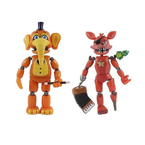 6 stk. Five Nights At Freddy's Lys Figurer Legetøj B