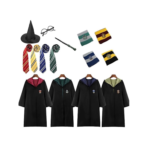 Harry Potter 6 osainen taikuri cosplay naamiaisasu viitta puku Red 115cm