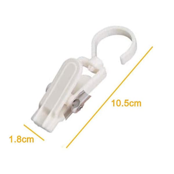 20pcs Single Metal Clip Coat Hangers Clothes Peg white
