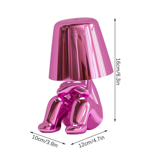 Little Golden Man Led Table Lamp Touch Control Dimmable Creative Iron Resin Desk Light Bedside Lamp Light Multicolor Mr WHERE