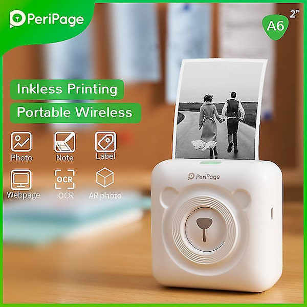 Mini Printer Portable Thermal Printer Photo Pocket Label Sticker Paper Roll 58mm Wireless Bluetooth Printing