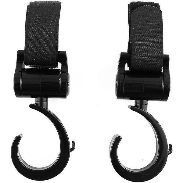 2 Pieces Stroller Hooks Versatile Children For Stroller Stroller Hooks Black