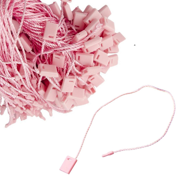 100pcs Nylon String Hang Tag Fasteners Pink 500pcs