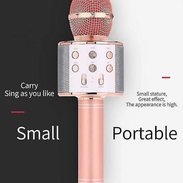 Wireless Microphone Karaoke Speaker Voice Changer Microphone Professional Speaker Mobile Phone Handheld Silver