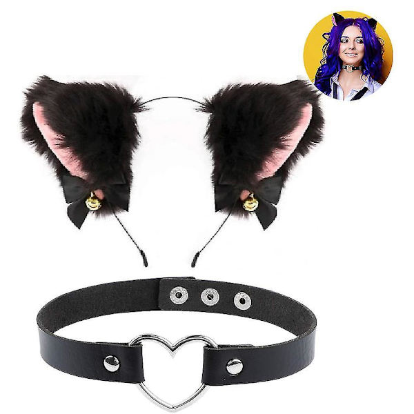 Cat Fox Faux Fur Ears Headband Hair Hoop  Halloween Cosplay Style 3