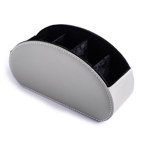 Desk Organizer With 5 Compartment Holder For Remote Control Controllers Desktop Gadgets 21.5*7*11.5cm (gray)