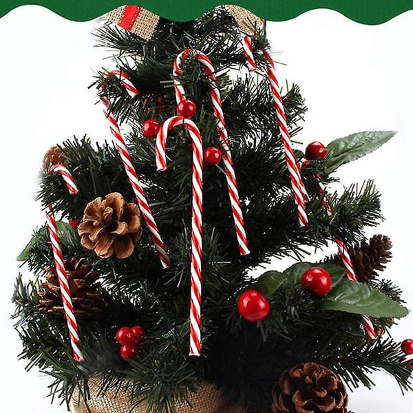 30 stk. Sukkerstenger Juletrepynt 15cm Anheng