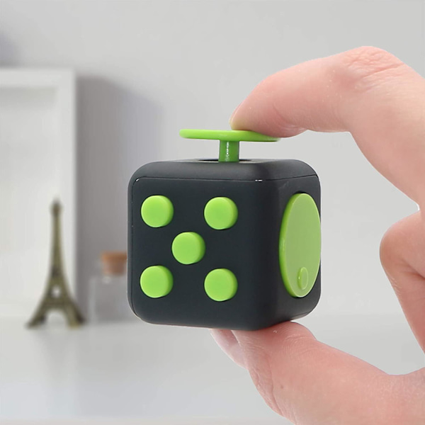 Fidget Cube Stressi Ahdistus Paineen Lievittävä Lelu Erinomainen Aikuisille No. 3 black and green