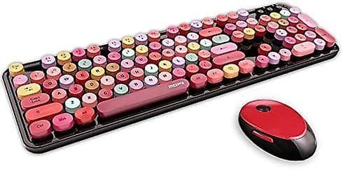 104-tasters trådløst Bluetooth-tastatur, 2,4 GHz Non-drop Connection Design, kompatibelt med pc, computer, bærbar computer, egnet til de fleste systemer