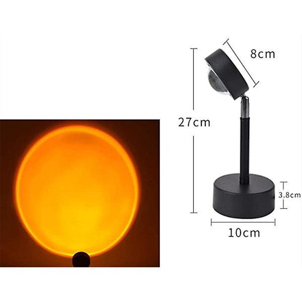 180 Degree Rotation Sunset Lamp,romantic Visual Sunset Projection Lamp,with Usb color 1