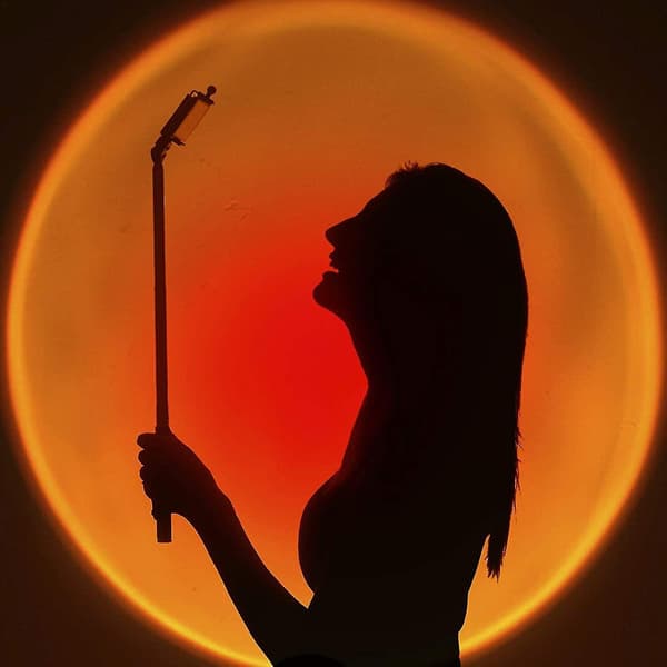 Solnedgang Projeksjon LED Lys USB Romantisk Visuell Stemningsbelysning Lampe