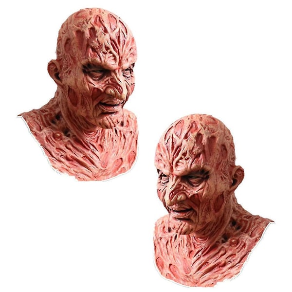 Freddy Krueger Latex Mask Carnival Halloween Realistic Adult Party  Scary Cosplay Prop