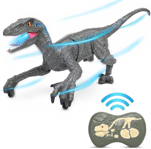 Remote Control Dinosaur Toys, Walking Robot Dinosaur With Led Light Up & Roaring