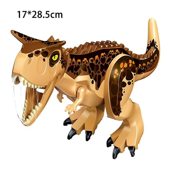 Jurassic Dinosaur World Series Building Blocks Triceratops  Big Figures|blocks Yellow carnotaurus