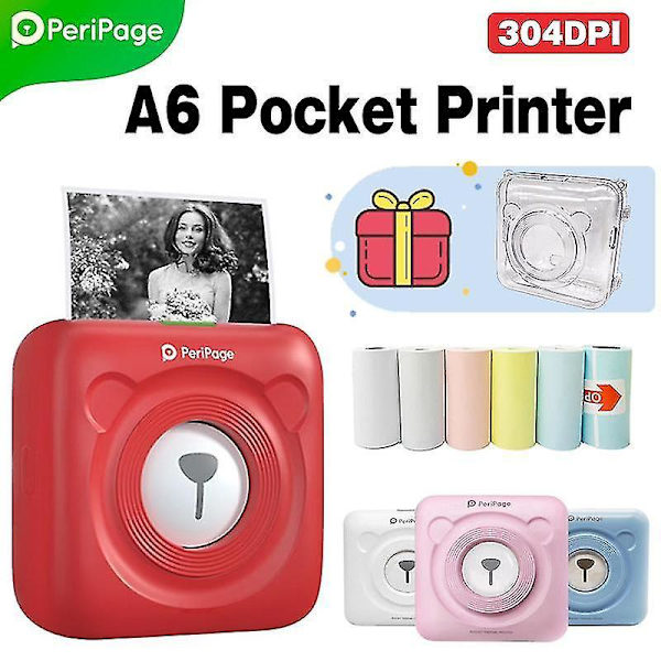 Mini Printer Portable Thermal Printer Photo Pocket Label Sticker Paper Roll 58mm Wireless Bluetooth Printing