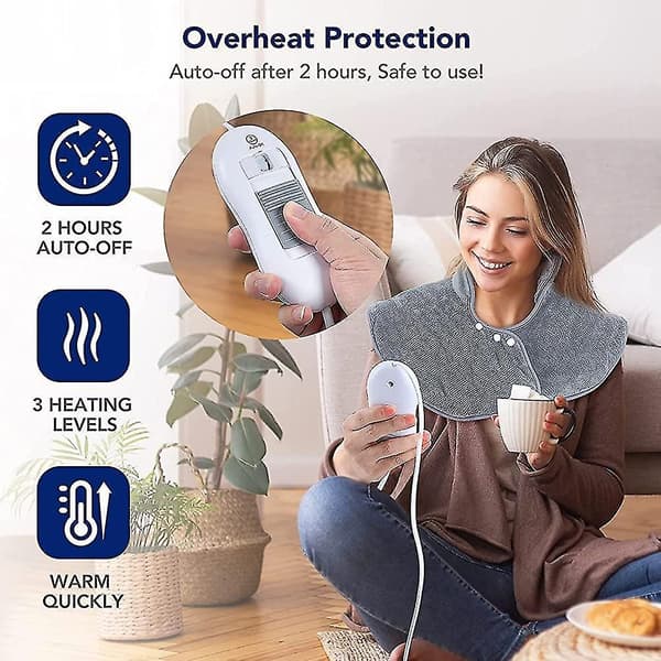 Heating Pad For Back Shoulder Neck, 60 X 100cm Heating Pad With Automatic