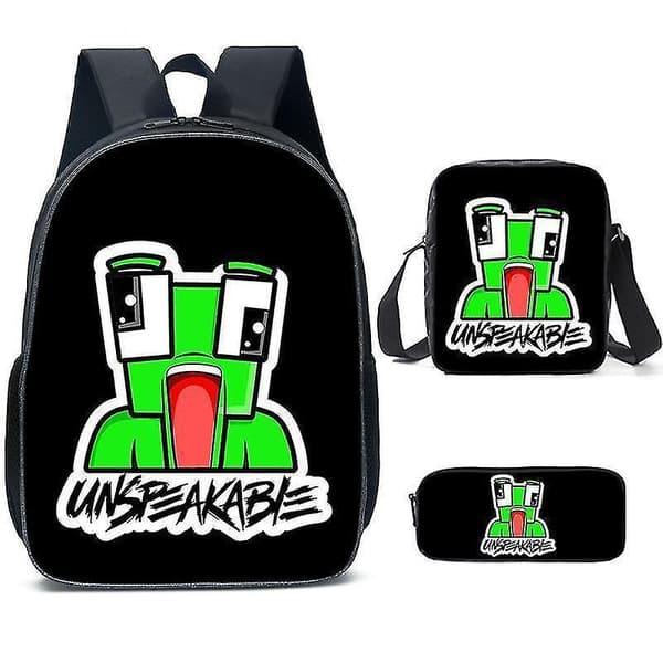 Backpack Kid School Bag Gift Large Capacity For Daily Life Bag 3pcs Black