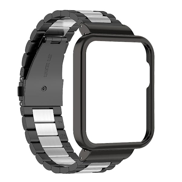 Til Mi Watch Lite/Redmi Watch Armbåndsrem Holdbart Armbånd Smartwatch Bånd Black silver black