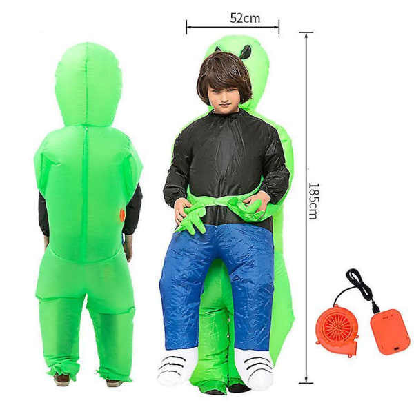 Oppblåsbar Alien Kostyme Barn Voksen Morsomt Halloween Kostyme Cosplay Fantasy Kostyme For Gutt Jente Kid-90cm-140cm