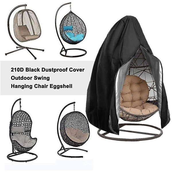 Waterproof Egg Hanging Chair Cover With Zipper, Garden Protective Cove