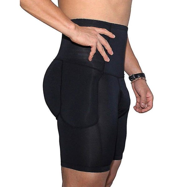 Men Butt Lifter Padded Underwear Buttocks Booster Enhancer Hip Shaper Boxer Shorts M