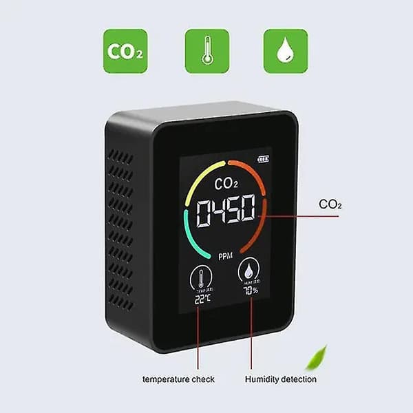 Air Detector Pm2.5 Pm10 Co2 Formaldehyde Temperature Detector Multifunctional White
