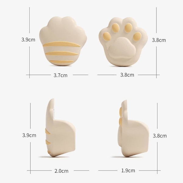 12 Pcs Children's Anti-collision Right-angle Furniture Silicone Protection Cover (Brown Paw Back)