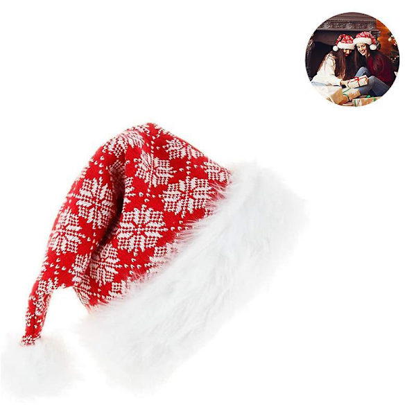 1packs Santa Hat, Soft Plush Christmas Hat, Holiday Hat