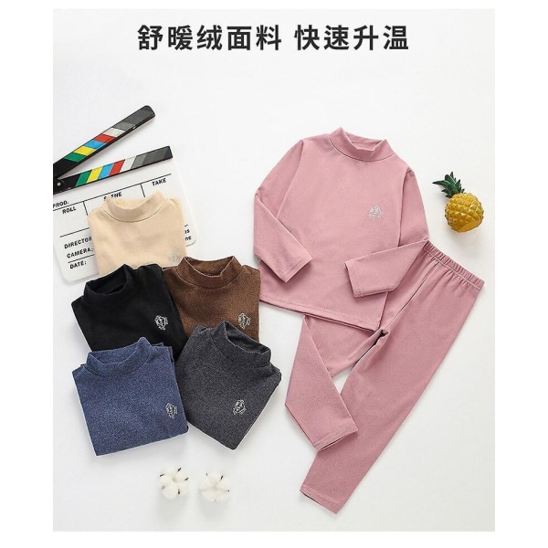 Children's Thermal Underwear Set Autumn And Winter Thick Boy And Girls Traceless New Baby Autumn Clothes Warm Soft Sleep Wear