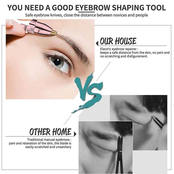 Eyebrow Trimmer, Electric Eyebrow Epilator For Women,painless Facial Epilator For Eyebrows, Lips, Nose, Body And Face