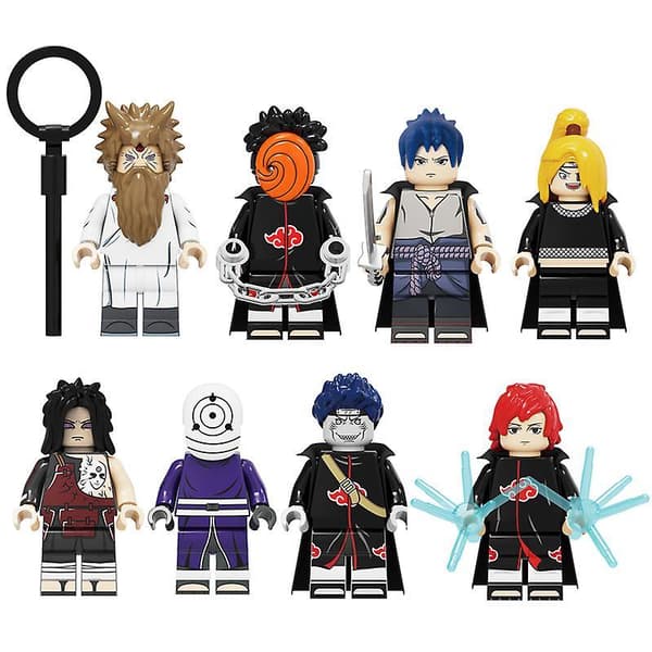 8pcs Naruto Uzumaki Naruto Assembling And Inserting Minifigure Children's Toys