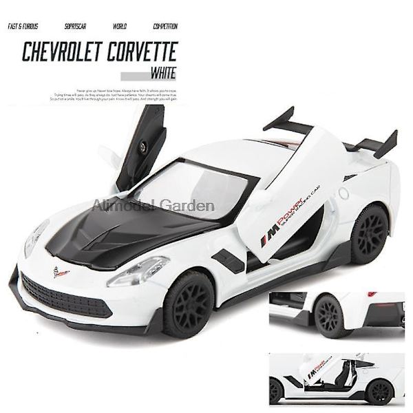 1:32 Corvette Leluauto Metallinen Lelu Valettu & Leluajoneuvot Automalli Red