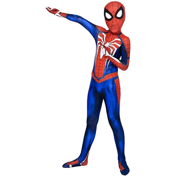 Spiderman Kostume Cosplay Dragter Til Voksne Børn Dreng Spider-man Zentai Bodysuit Superhelte Jumpsuit Kids-M-120cm