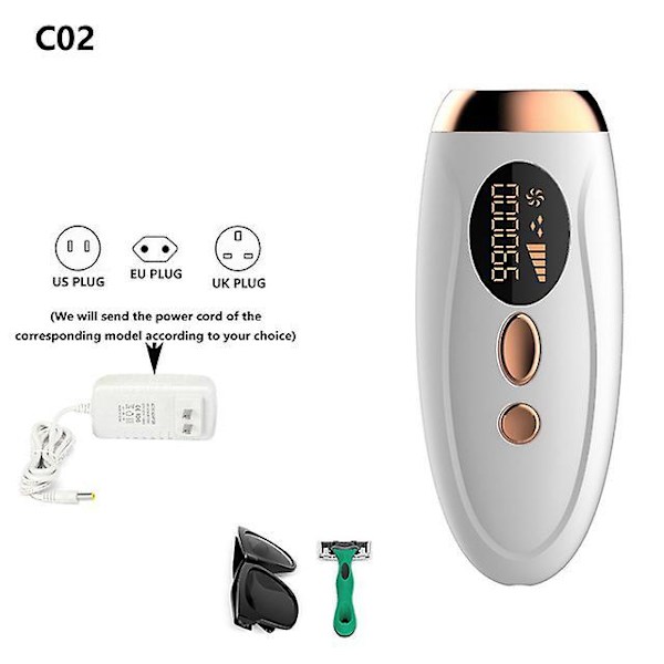 Laser Epilator 990000 Blink Permanent Ipl Photoepilator Laser Hårfjerning Depiladora Smerteløs Elektrisk Epilator Maskine White