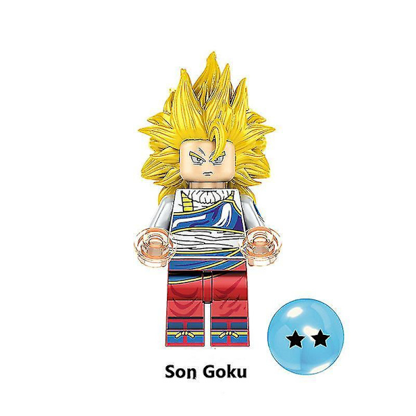 8 stk. Dragon Ball Monkey King Goku Vegeta Byggeklodser Figur Ornament Samlet Børnelegetøj