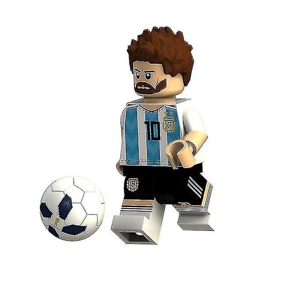 8 stk. Fodboldstjerne Messi Beckham Ronaldo Byggeklods Minifigur Legetøj