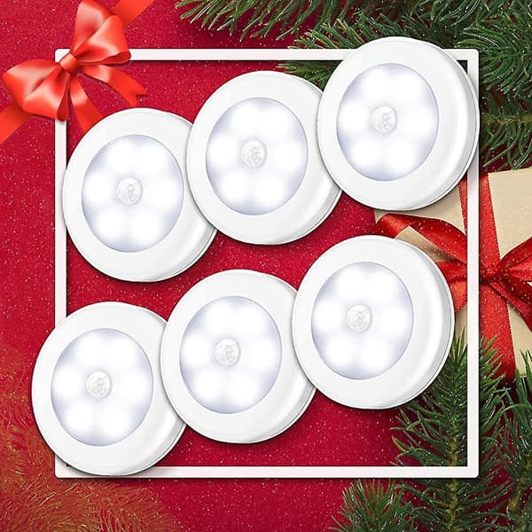Led Night Light With Motion Sensor. Pack Of 6. Magnetic Auto On/off With 3m