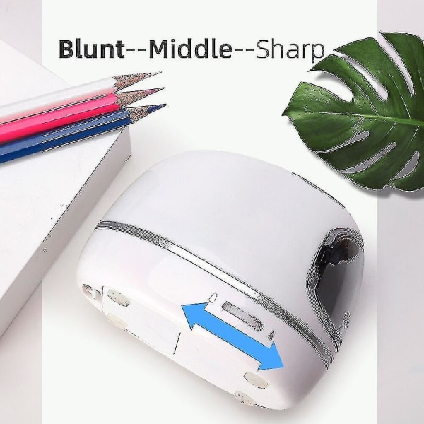 Automatic Electric Pencil Sharpener Cute Mechanical Usb Battery For Kids Children School Supplies White