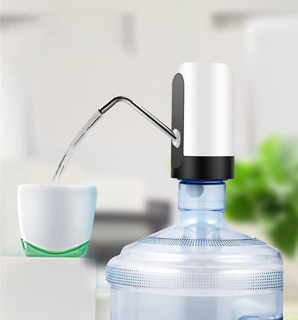Bottled Water Dispenser With Automatic Usb Charging Pump, Suitable For Outdoor Or Kitchen (white)