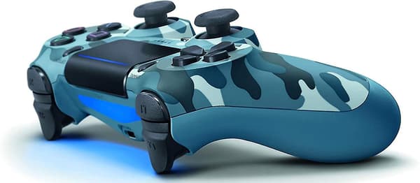 Trådløs spillkontroller kompatibel med PS4/ Slim/Pro-konsoll Blue Camouflage