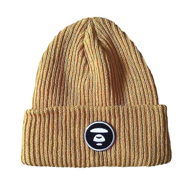 Warm Winter Unisex Knitted Beanie Hat Cap 3 Turmeric
