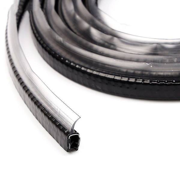 5m Car Door Anti Collision Soundproof Strip With Steel Disc Bumper Trim Edge Scratch Protector Strip Sealing Guard Styling Decor Black