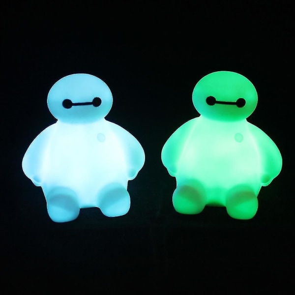 2pcs Luminous Baymax Night Light Cartoon Color Changing Small Night Lamp