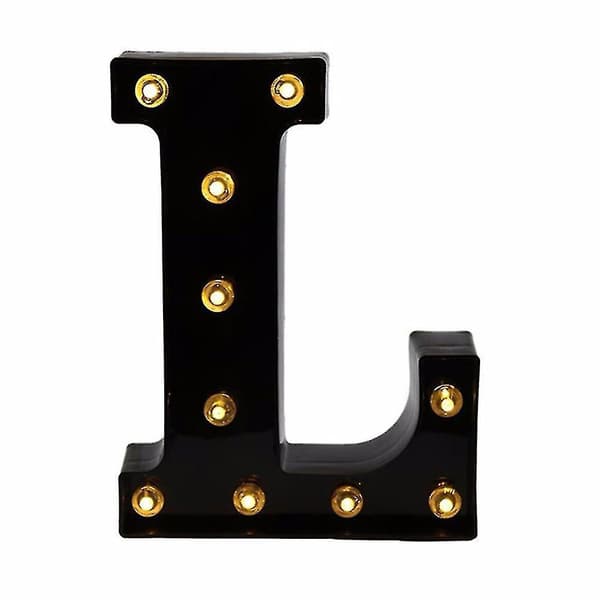 Nydesignede LED Bogstav Lys 26 Alfabet Sorte Dekorative Marquee Lamper Til Bryllupsfest L